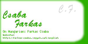 csaba farkas business card